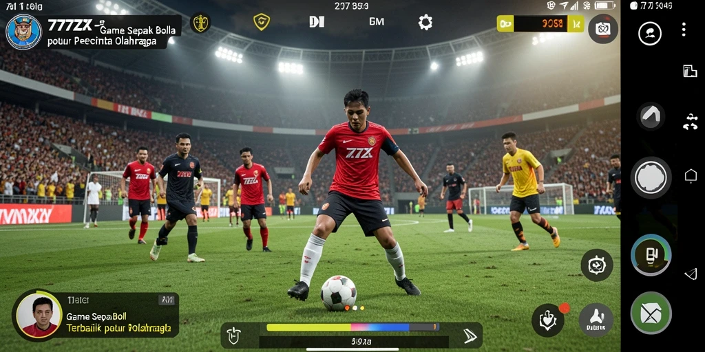 Tampilan gameplay menarik dari game sepak bola 777ZX.
