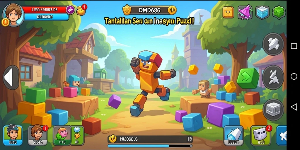 Tampilan gameplay menantang di DMD686 dengan level puzzle menarik.