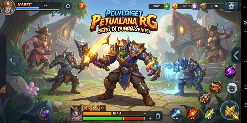 Tangkapan layar menampilkan pertempuran seru dalam RPG IOSBET.