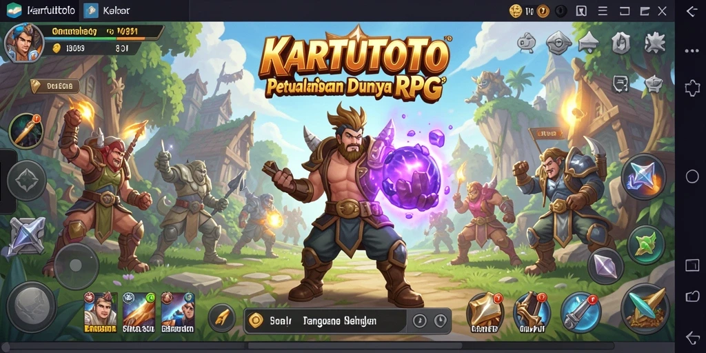 Gameplay KARTUTOTO yang menantang dengan pertarungan seru.