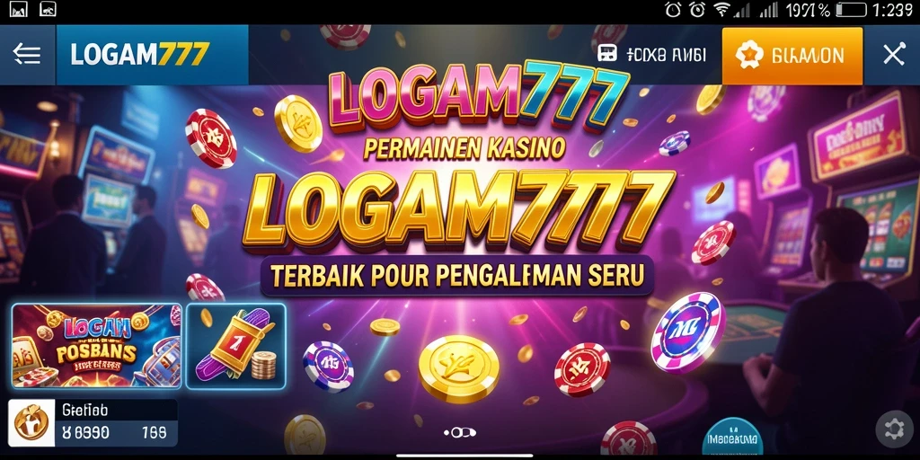 Tampilan gameplay seru di LOGAM777 dengan berbagai pilihan permainan Kasino.