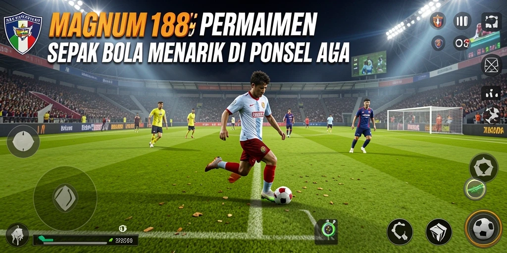 Tampilan gameplay MAGNUM188 dengan aksi sepak bola yang mendebarkan.