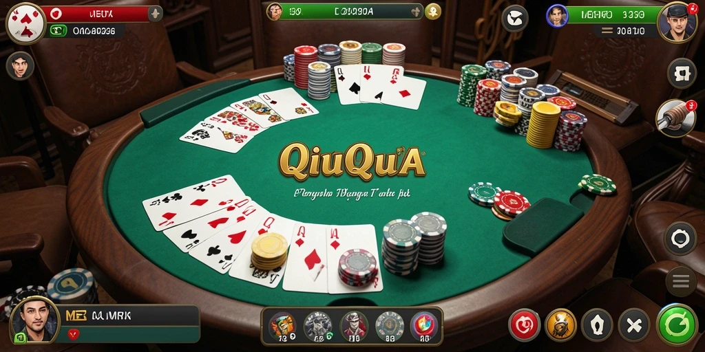 Tampilan gameplay seru dari MEGAFAFA, permainan kartu QiuQiu.