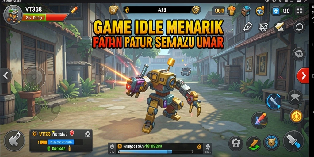 Gameplay VT38 yang menarik dan penuh aksi dalam mode Idle.